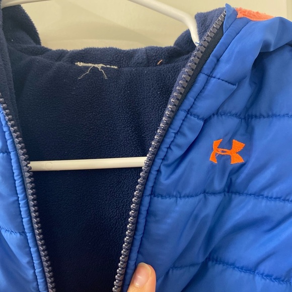 Under Armour Storm Puffer Jacket with Orange Accents size 3T - Picture 3 of 3